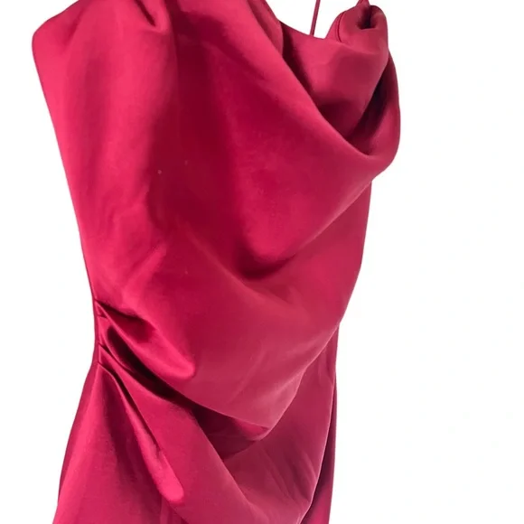 COPY - House of CB Anja Satin Corset Red Midi Dress - Picture 11 of 16